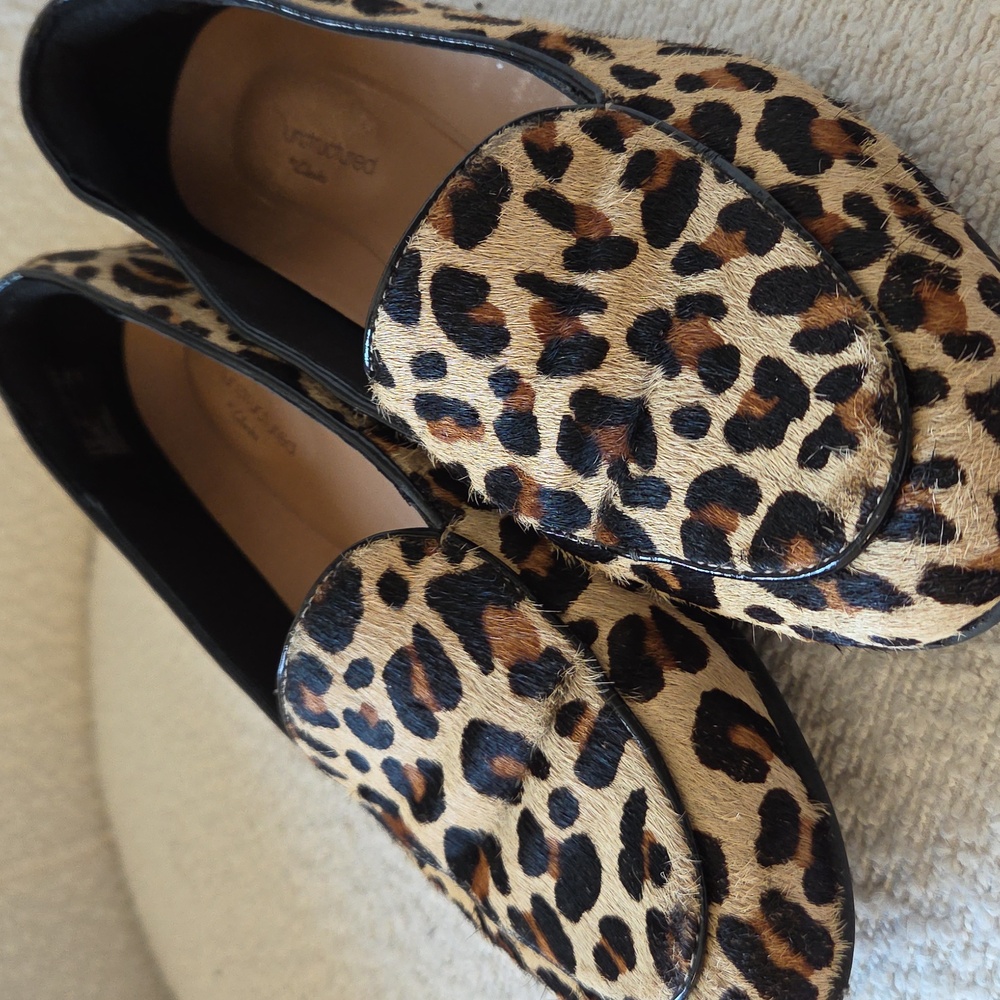 Leopard Print Pony Hair Loafers